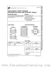 74ACT240 datasheet pdf National Semiconductor
