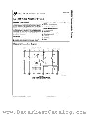 LM1201 datasheet pdf National Semiconductor