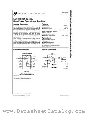 LM6313 datasheet pdf National Semiconductor