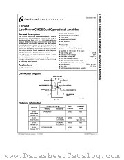 LPC662 datasheet pdf National Semiconductor