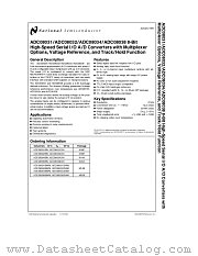 ADC08031 datasheet pdf National Semiconductor