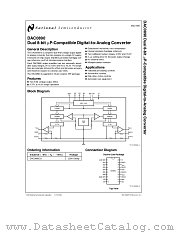 DAC0890 datasheet pdf National Semiconductor