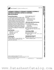 COP881C datasheet pdf National Semiconductor