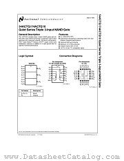 54ACTQ10 datasheet pdf National Semiconductor