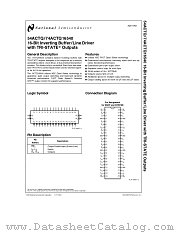 54ACTQ16540 datasheet pdf National Semiconductor