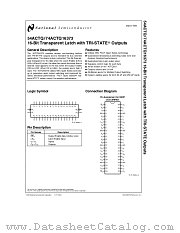 74ACTQ16373 datasheet pdf National Semiconductor