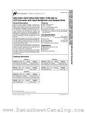 ADC10064 datasheet pdf National Semiconductor