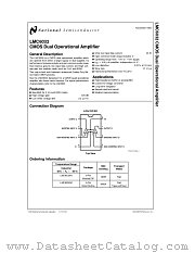 LMC6032 datasheet pdf National Semiconductor