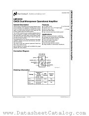 LMC6042 datasheet pdf National Semiconductor