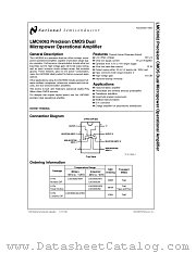 LMC6062 datasheet pdf National Semiconductor