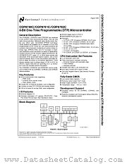 COP8782C datasheet pdf National Semiconductor