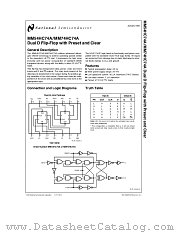 MN54HC74A datasheet pdf National Semiconductor