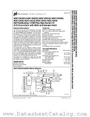 ADC12H038 datasheet pdf National Semiconductor