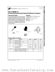 MMBF170 datasheet pdf National Semiconductor
