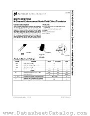 BS270 datasheet pdf National Semiconductor