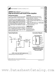 LM3875 datasheet pdf National Semiconductor