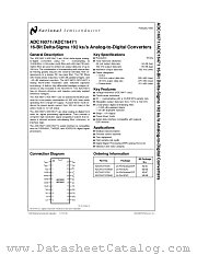 ADC16471 datasheet pdf National Semiconductor