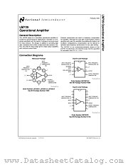 LM709 datasheet pdf National Semiconductor