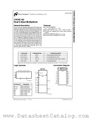 74VHC153 datasheet pdf National Semiconductor