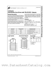 74VHC541 datasheet pdf National Semiconductor
