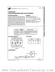 74VHC4316 datasheet pdf National Semiconductor
