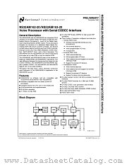 NS32AM162-20 datasheet pdf National Semiconductor