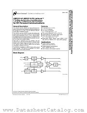 LMX2314 datasheet pdf National Semiconductor