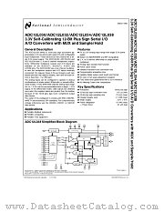 ADC12L038 datasheet pdf National Semiconductor