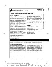 CGS410 datasheet pdf National Semiconductor