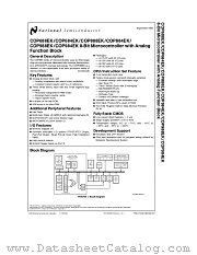 COP884EK datasheet pdf National Semiconductor