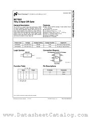 NC7S32 datasheet pdf National Semiconductor