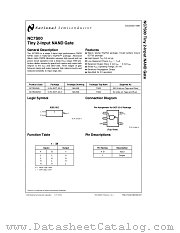 NC7S00 datasheet pdf National Semiconductor