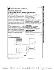 NM95HS02 datasheet pdf National Semiconductor