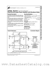 LM4880 datasheet pdf National Semiconductor