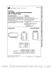 74LCX138 datasheet pdf National Semiconductor