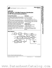 LMX2305 datasheet pdf National Semiconductor