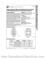 LM6154 datasheet pdf National Semiconductor