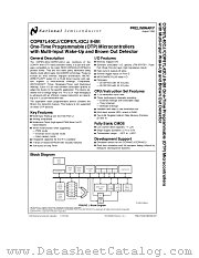 COP87L40CJ datasheet pdf National Semiconductor