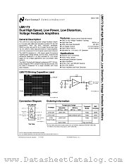 LM6172 datasheet pdf National Semiconductor