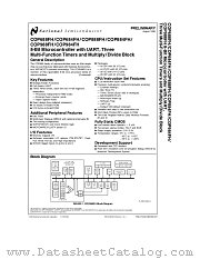 COP884FH datasheet pdf National Semiconductor