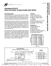 CLC417 datasheet pdf National Semiconductor