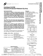 CLC206 datasheet pdf National Semiconductor