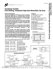 CLC401 datasheet pdf National Semiconductor