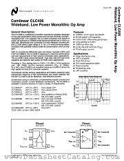 CLC406 datasheet pdf National Semiconductor
