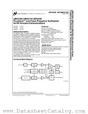 LMX2326 datasheet pdf National Semiconductor