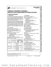 COP8SAB7 datasheet pdf National Semiconductor