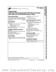COP87L88KG datasheet pdf National Semiconductor