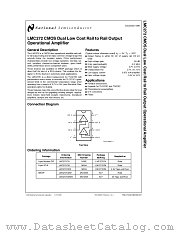 LMC272 datasheet pdf National Semiconductor