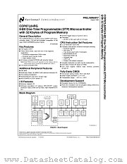 COP87L84RG datasheet pdf National Semiconductor