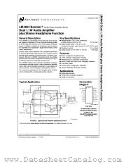 LM4863 datasheet pdf National Semiconductor